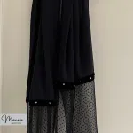 شال مزونی مشکی برند موناسا مدل ۵۵