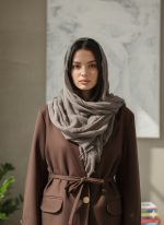 کت مخمل قهوه‌ای با آستر C21